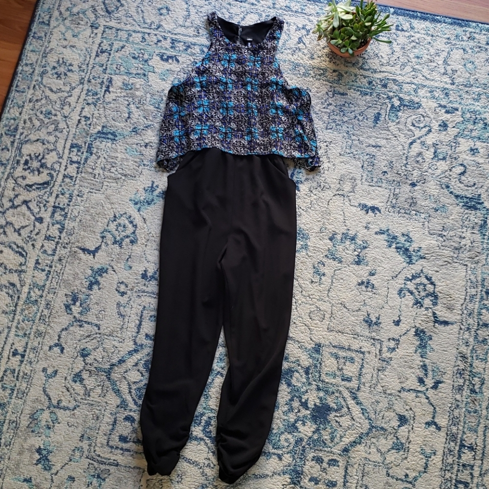 Patterned Jumpsuit with Pockets